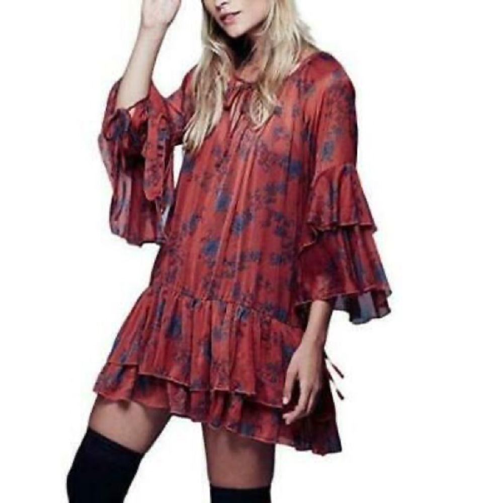 Free People ‘Sunsetter' Floral Print Minidress